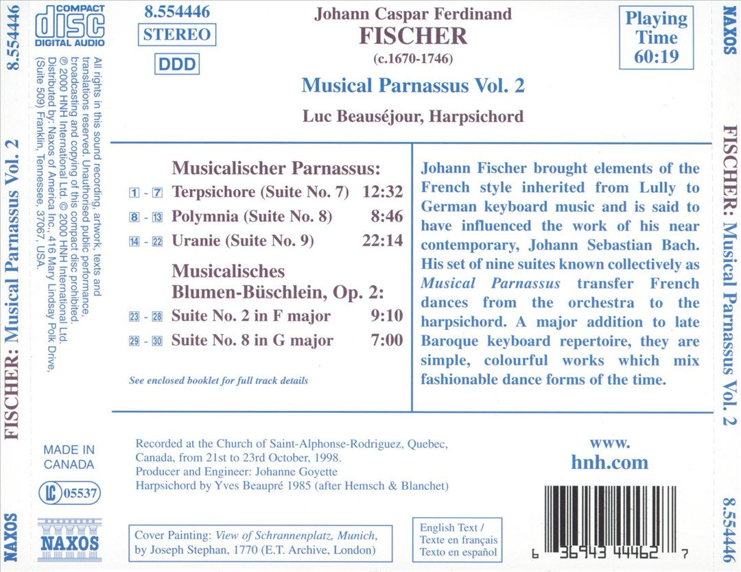 J.C.F. Fischer: Musical Parnassus, Vol. 2 cover art