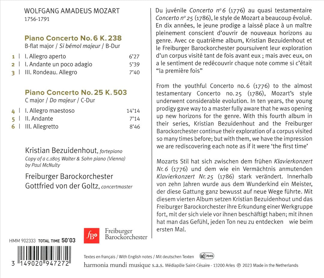 Mozart: Piano Concertos K. 238 & 503 cover art