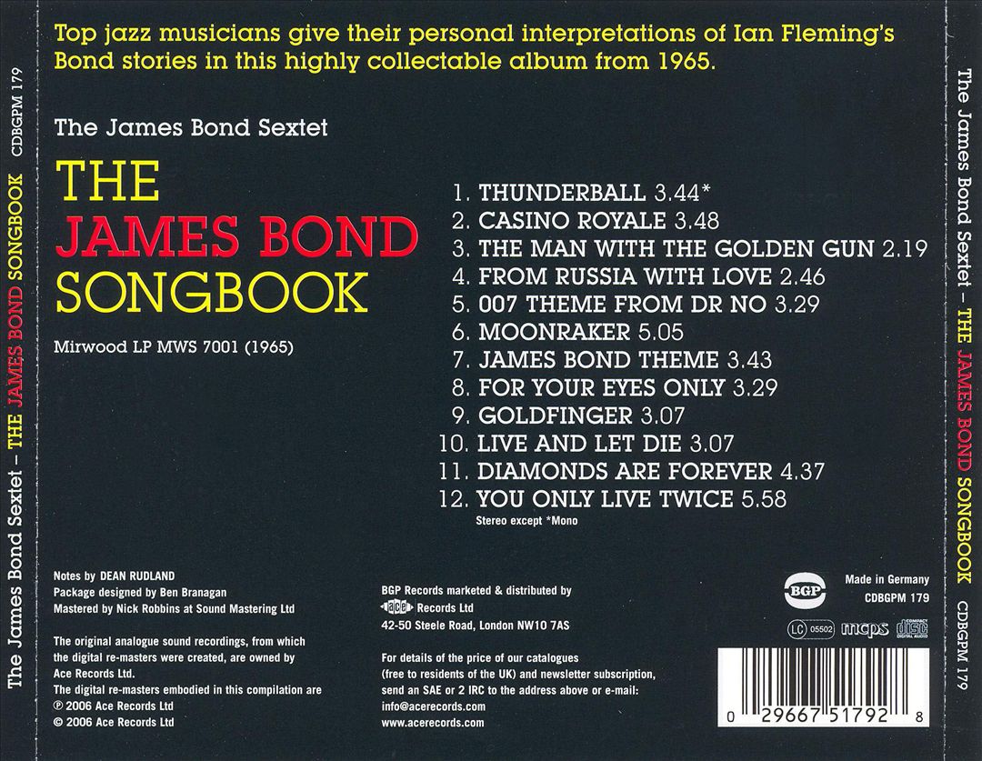 James Bond Songbook [BGP] cover art