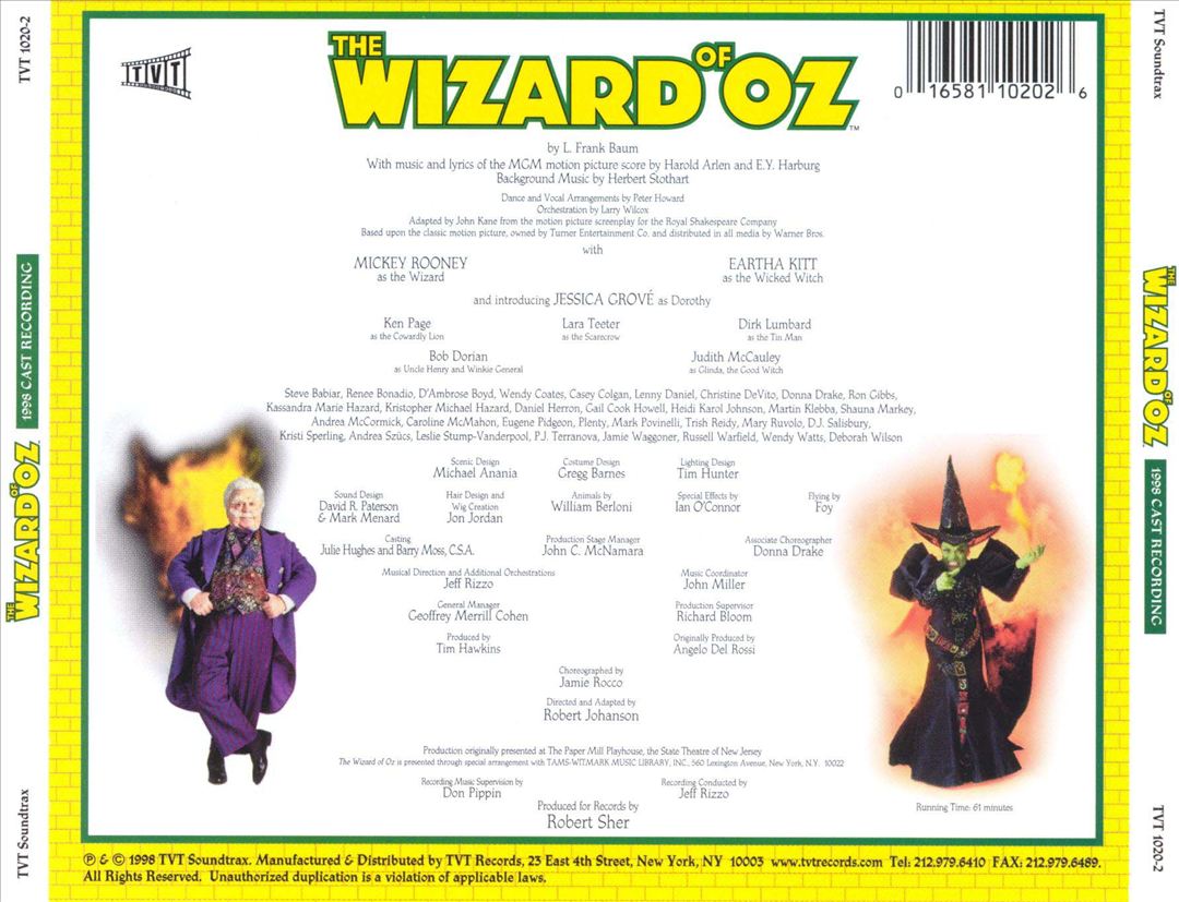 Wizard of Oz [1998 Cast Recording] cover art