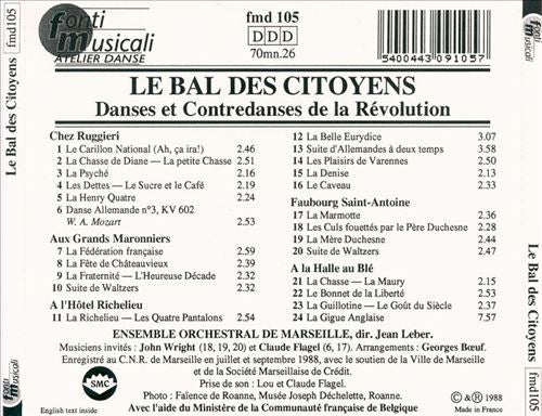 Bal Des Cito Y Ens Danses Et Contredanses cover art