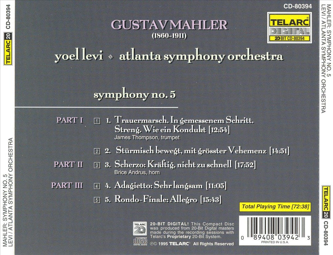 Mahler: Symphony No. 5 cover art