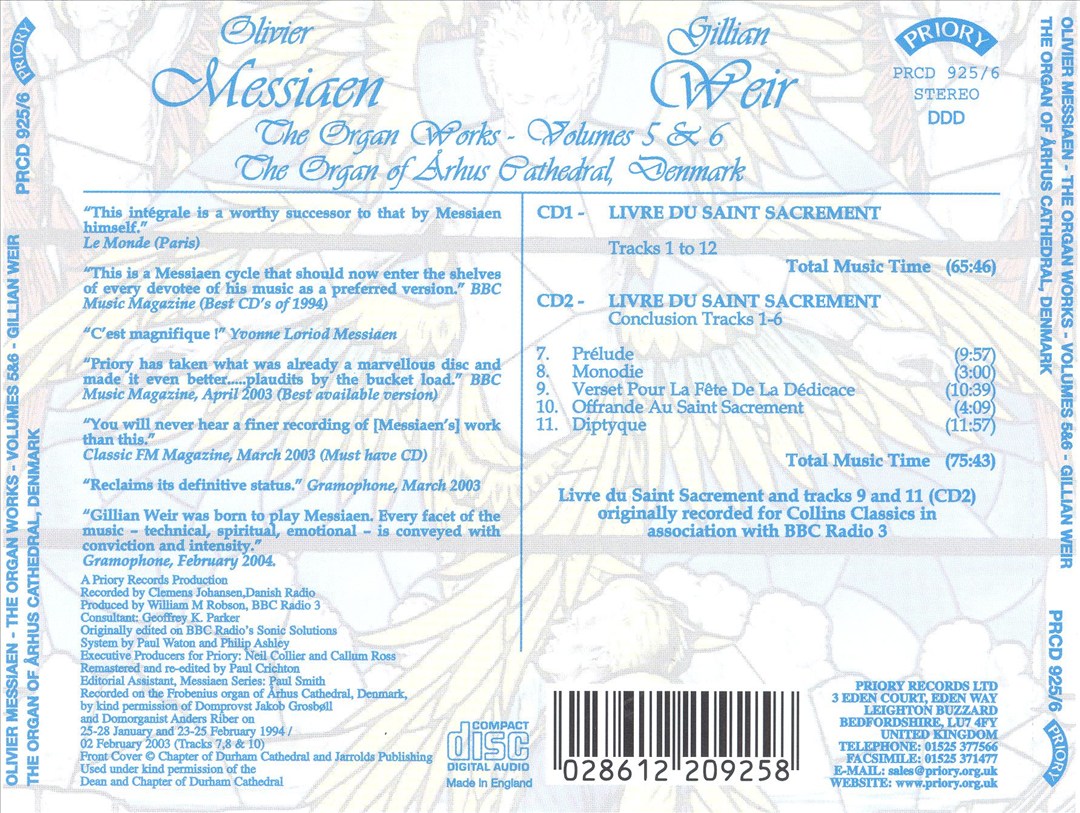 Olivier Messiaen: The Organ Works, Vol. 5 & 6 cover art
