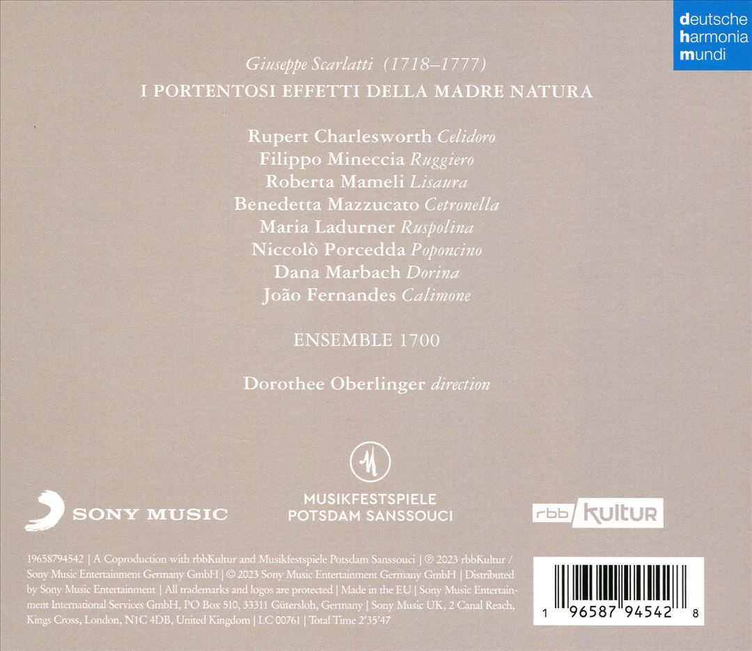 Giuseppe Scarlatti: I Portentosi Effetti della Madre natura cover art