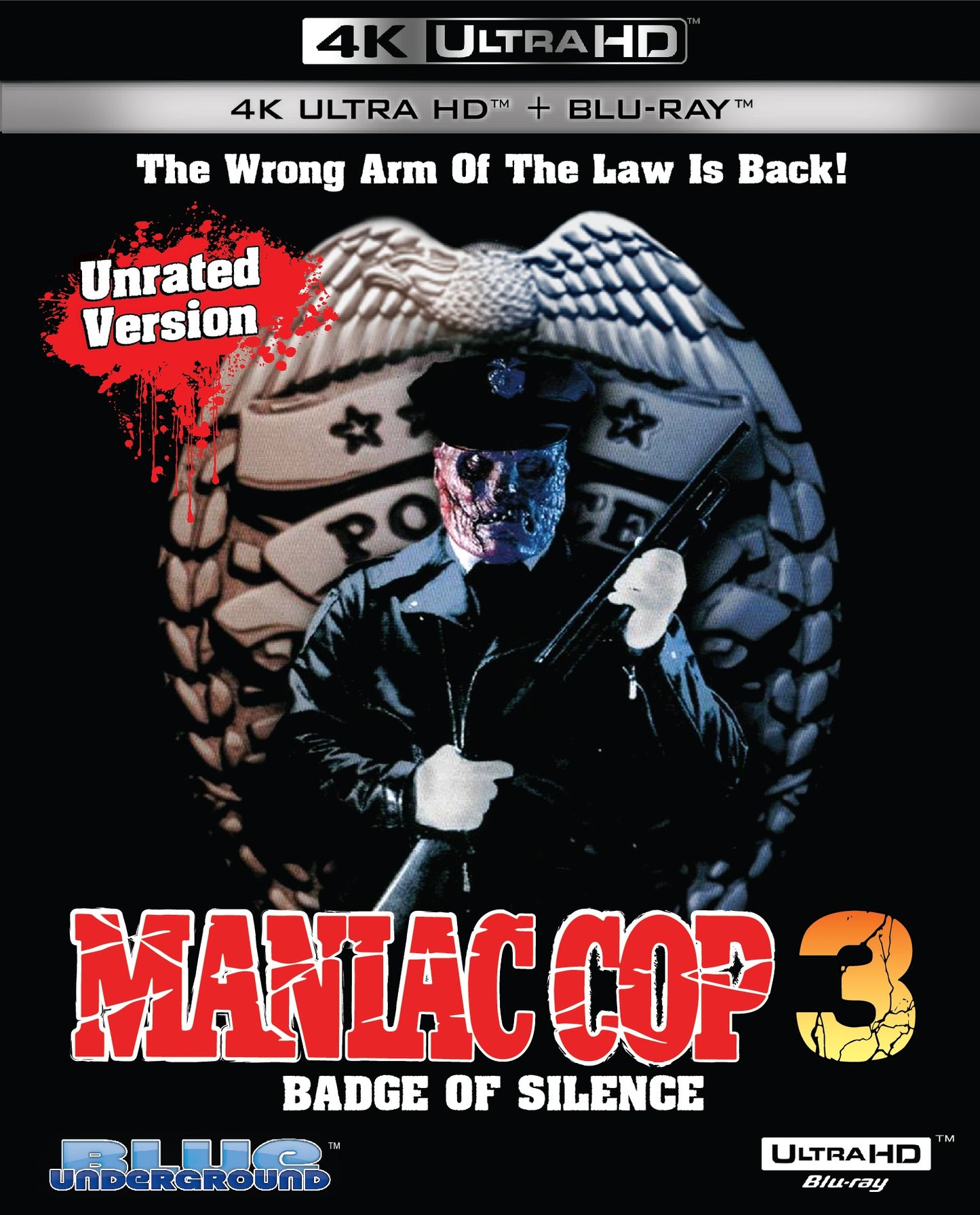 Maniac Cop 3: Badge of Silence [4K Ultra HD Blu-ray] cover art