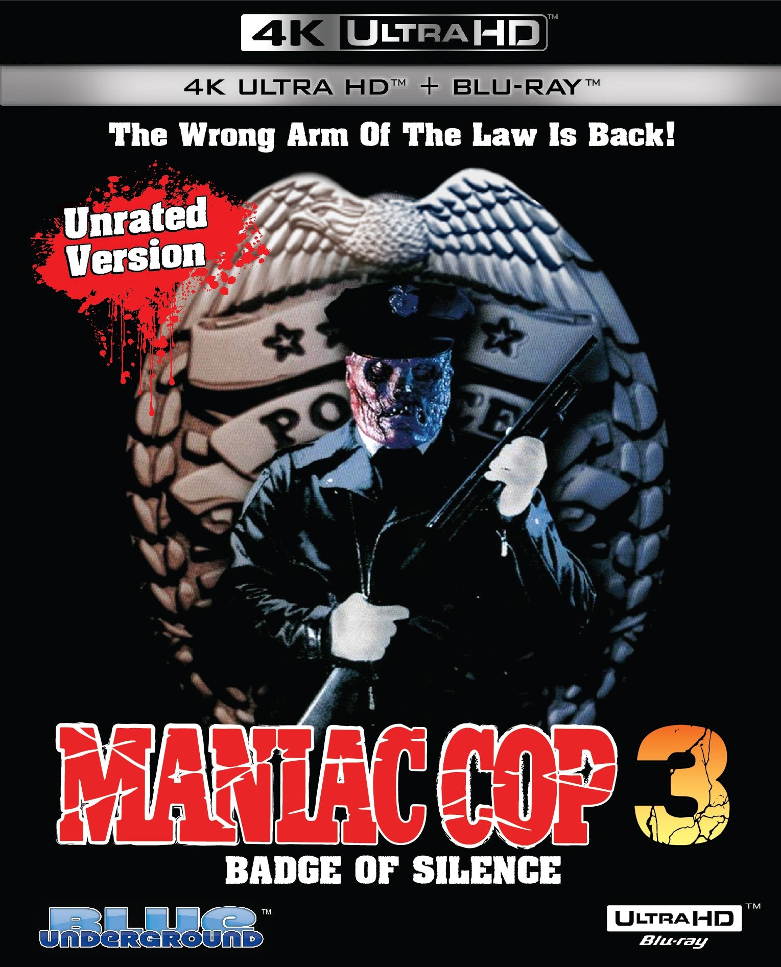 Maniac Cop 3: Badge of Silence [4K Ultra HD Blu-ray] cover art
