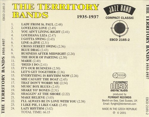 Territory Bands: 1935-1937 cover art