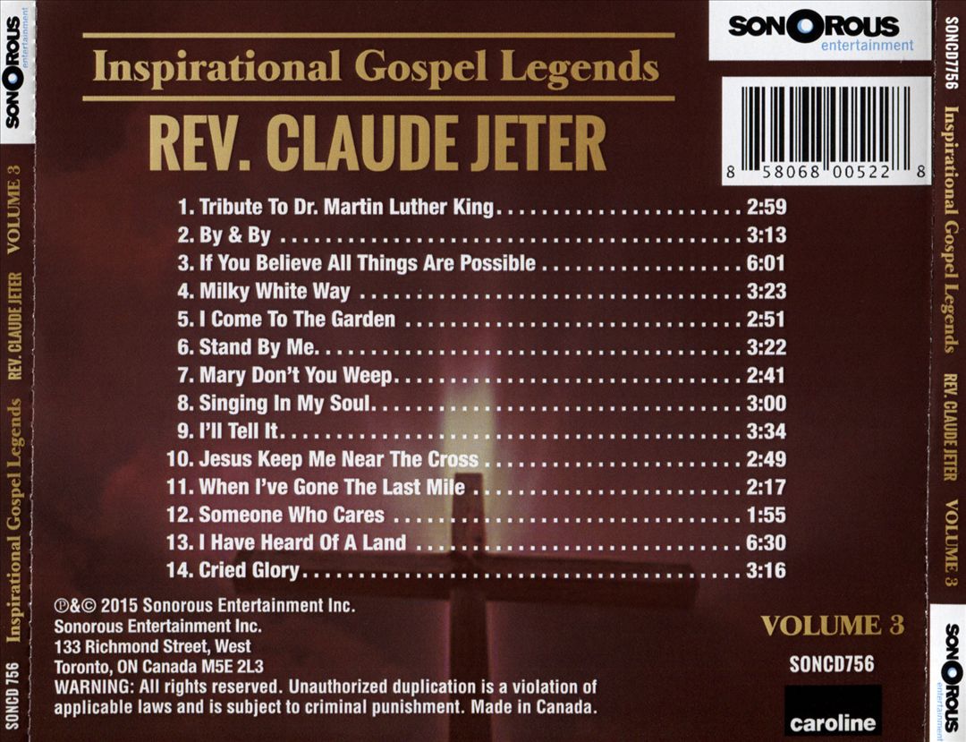 Inspirational Gospel Legends, Vol. 3 cover art