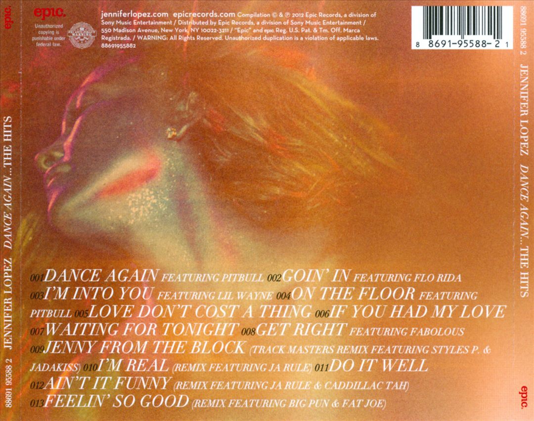 Dance Again...The Hits cover art