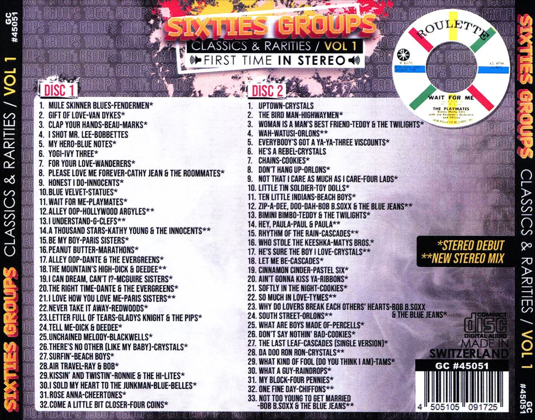 Sixties Groups Classics & Rarities First Time in Stereo, Vol. 1 cover art