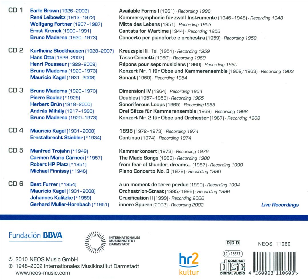 Darmstadt Aural Documents Box 1: Composers - Conductors cover art