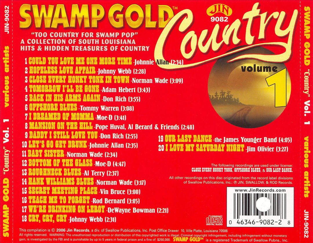 Swamp Gold Country, Vol. 1 cover art