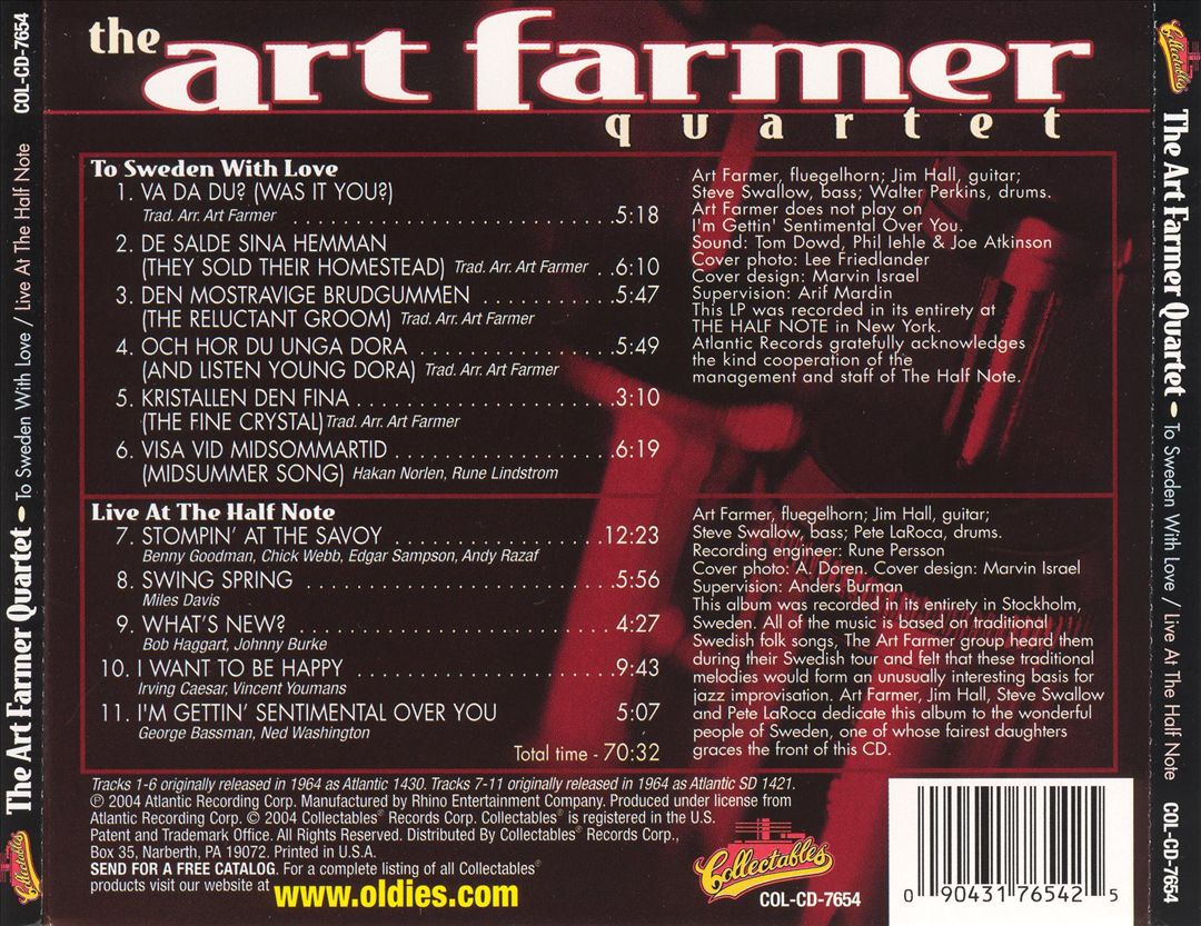 To Sweden with Love/Live at the Half Note cover art