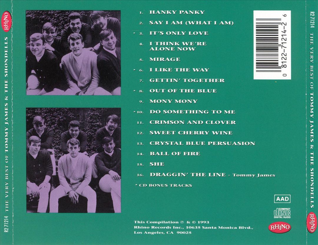 Very Best of Tommy James & the Shondells cover art