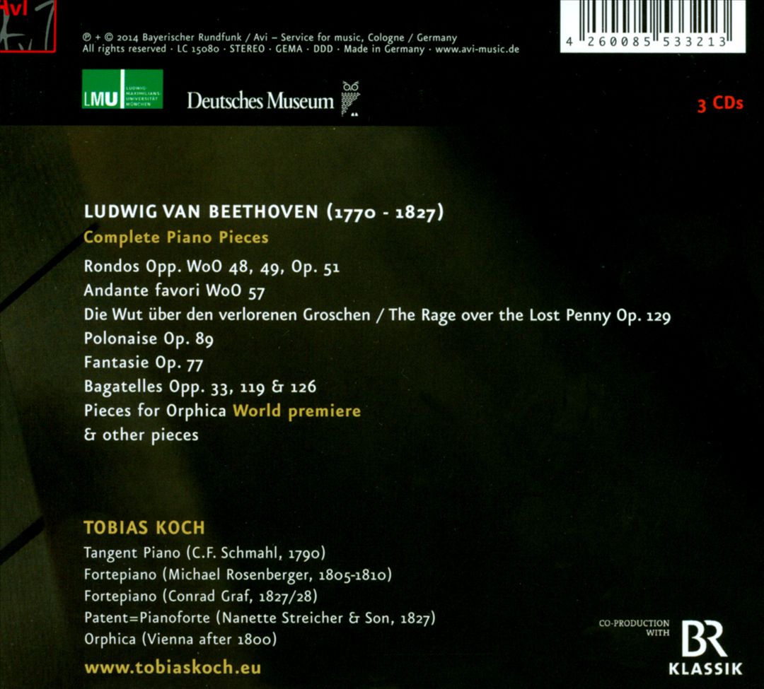 Beethoven: Complete Piano Pieces cover art