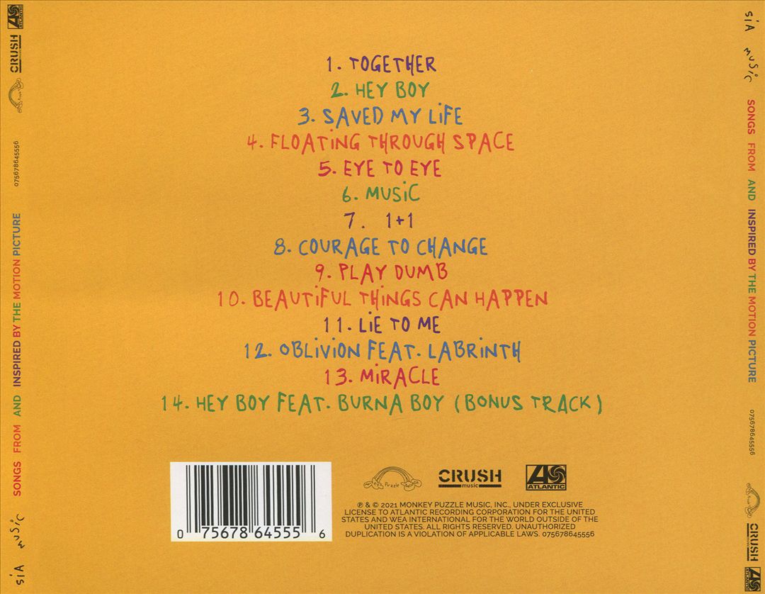 Music [Songs from and Inspired by the Motion Picture] cover art