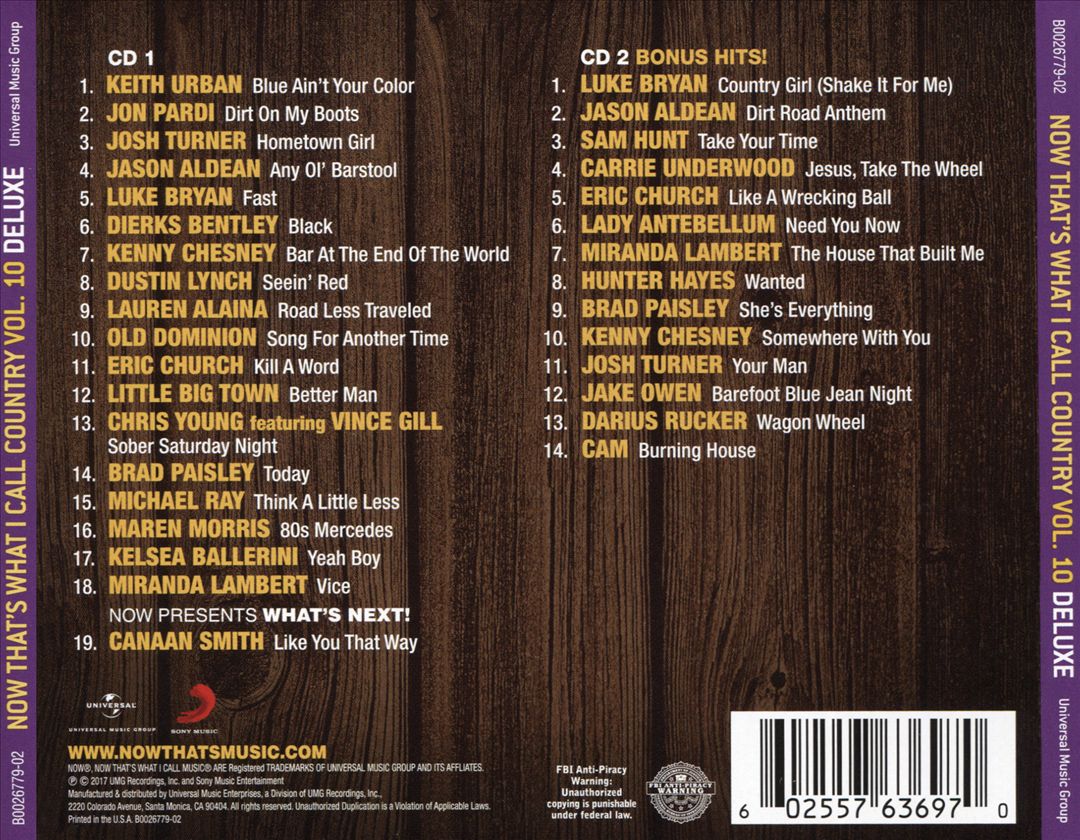 NOW That’s What I Call Country, Vol. 10 [Deluxe Edition] cover art