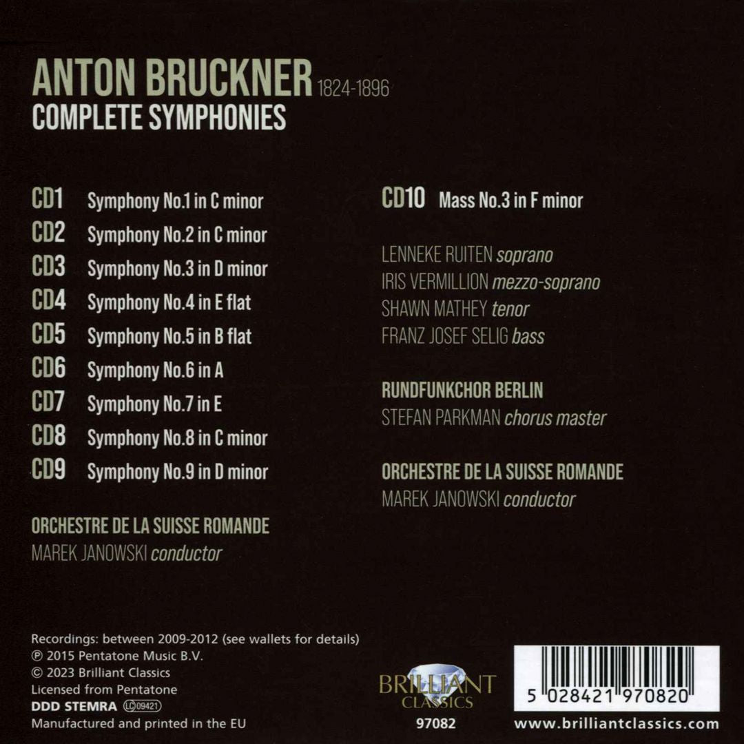 Bruckner: Complete Symphonies cover art