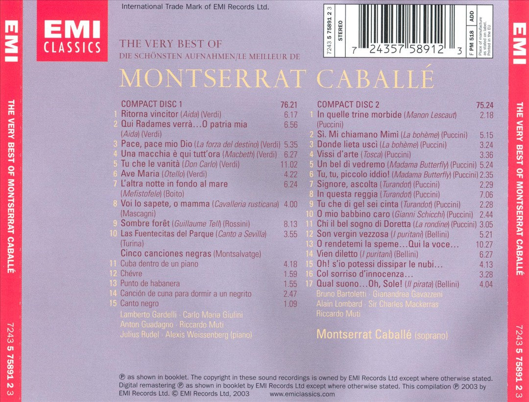 Very Best of Montserrat Caballé cover art