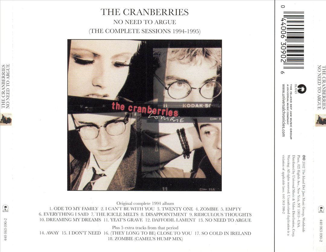 No Need to Argue [The Complete Sessions 1994-1995] cover art