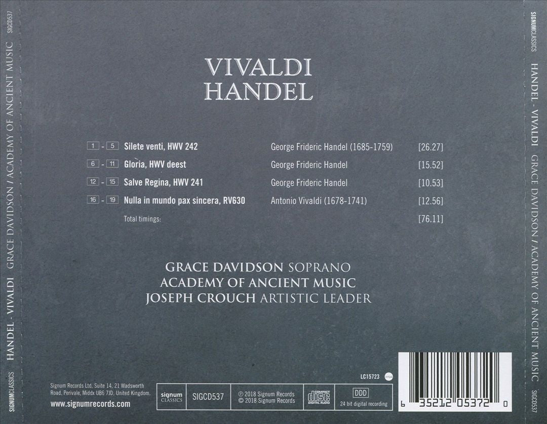 Vivaldi, Handel cover art
