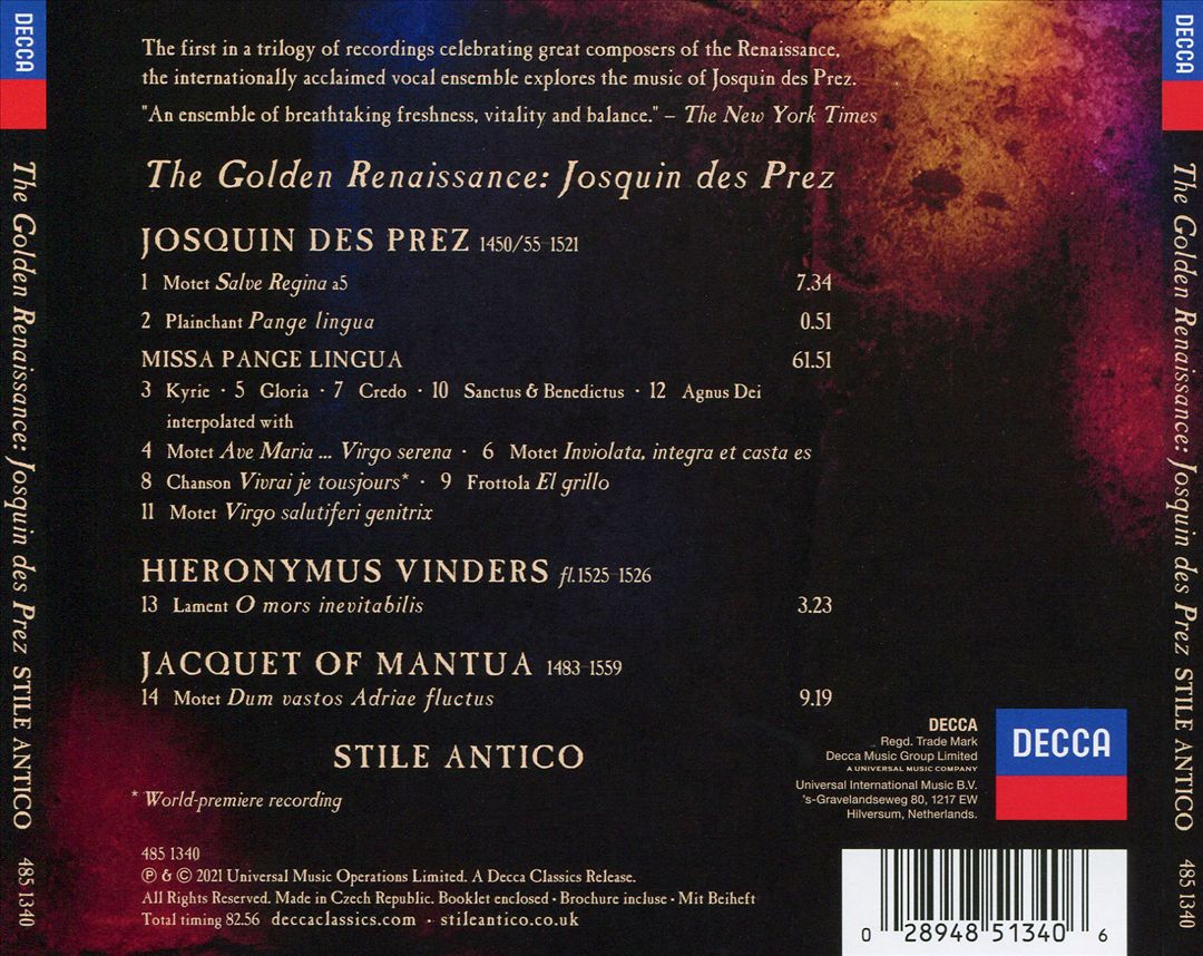 Golden Renaissance: Josquin des Prez cover art