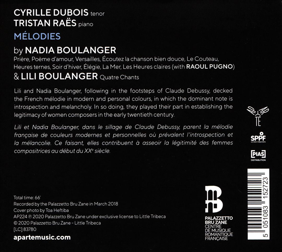 Lili et Nadia Boulanger: Mélodies cover art