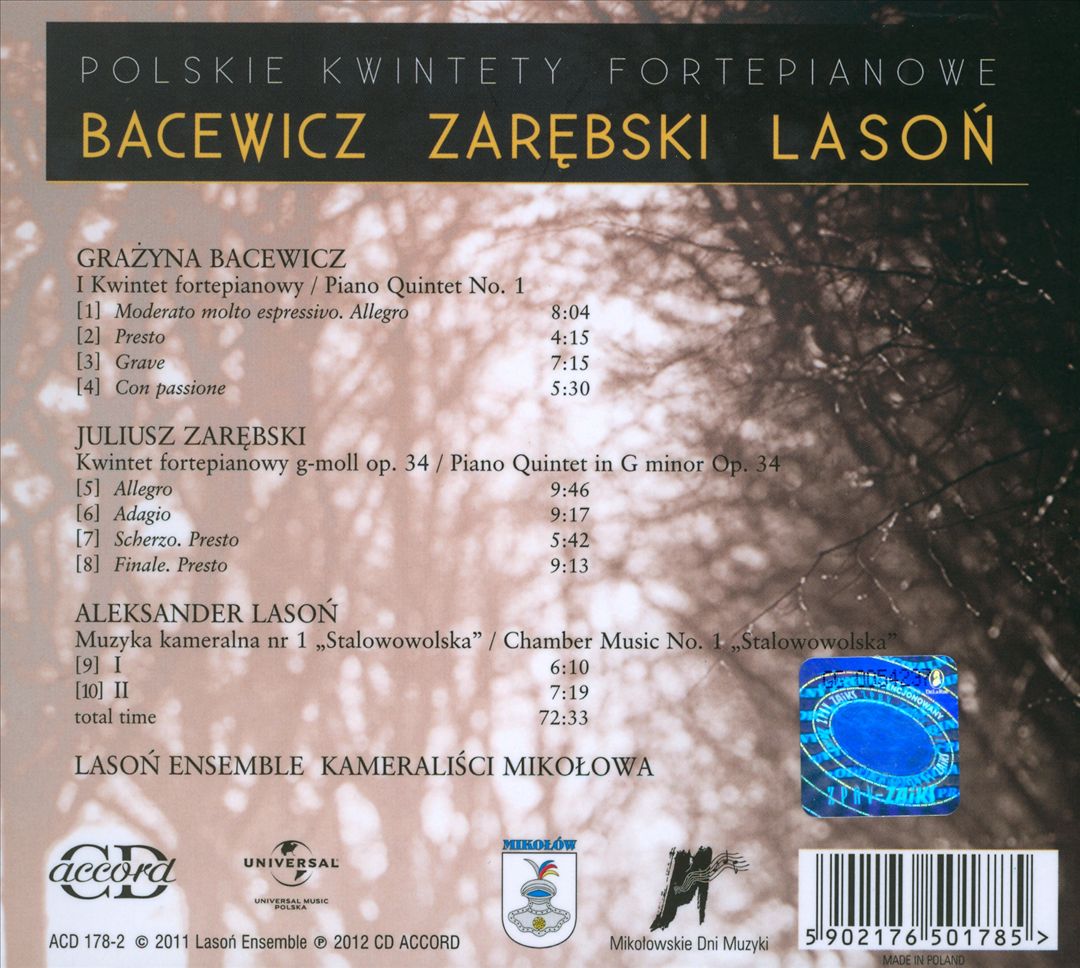 Polish Piano Quintets cover art