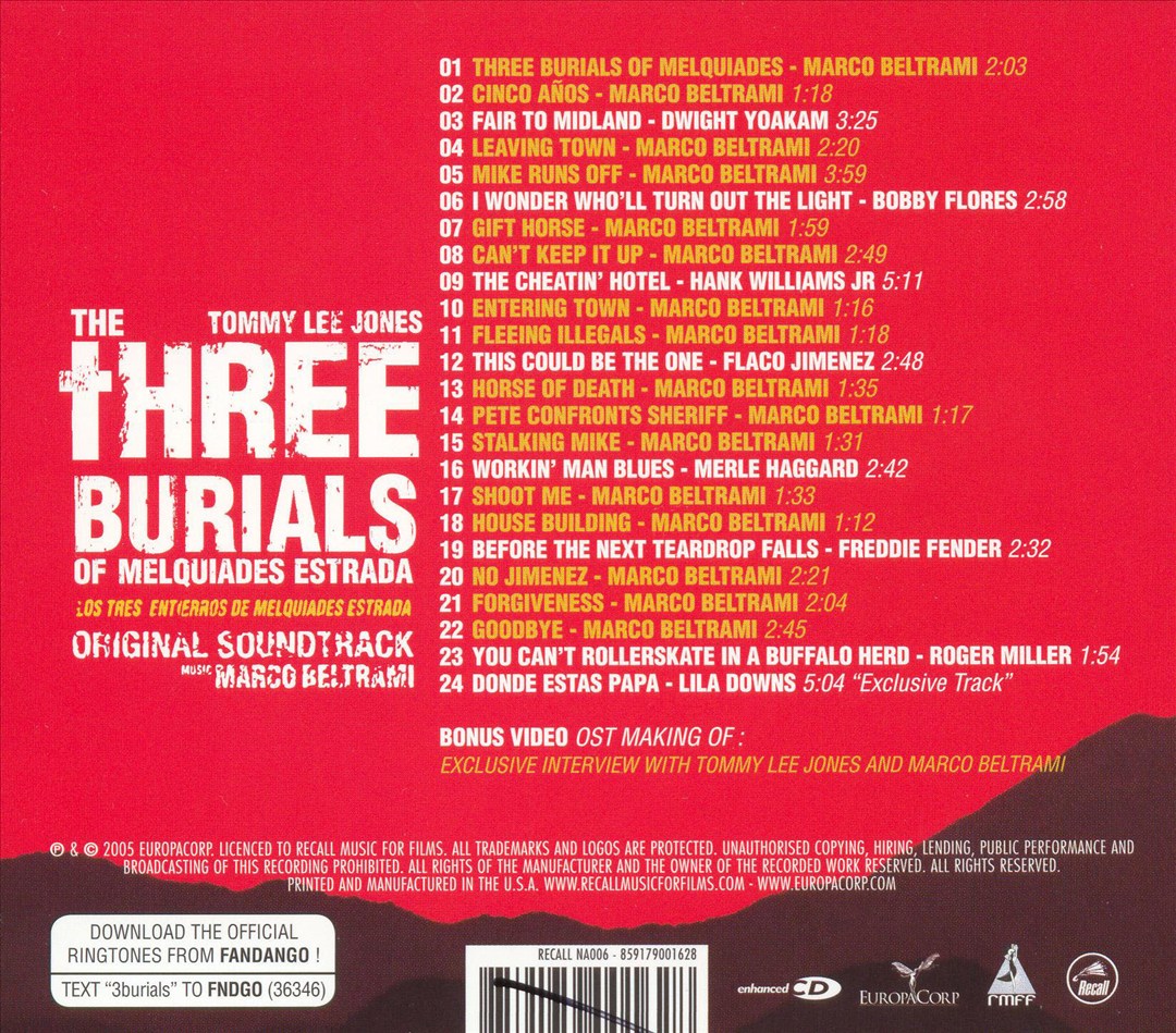 Three Burials of Melquiades Estrada [Original Soundtrack] cover art