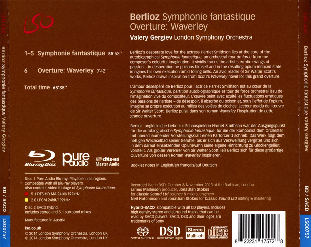 Berlioz: Symphonie fantastique; Waverley Overture [SACD & Blu-ray] cover art