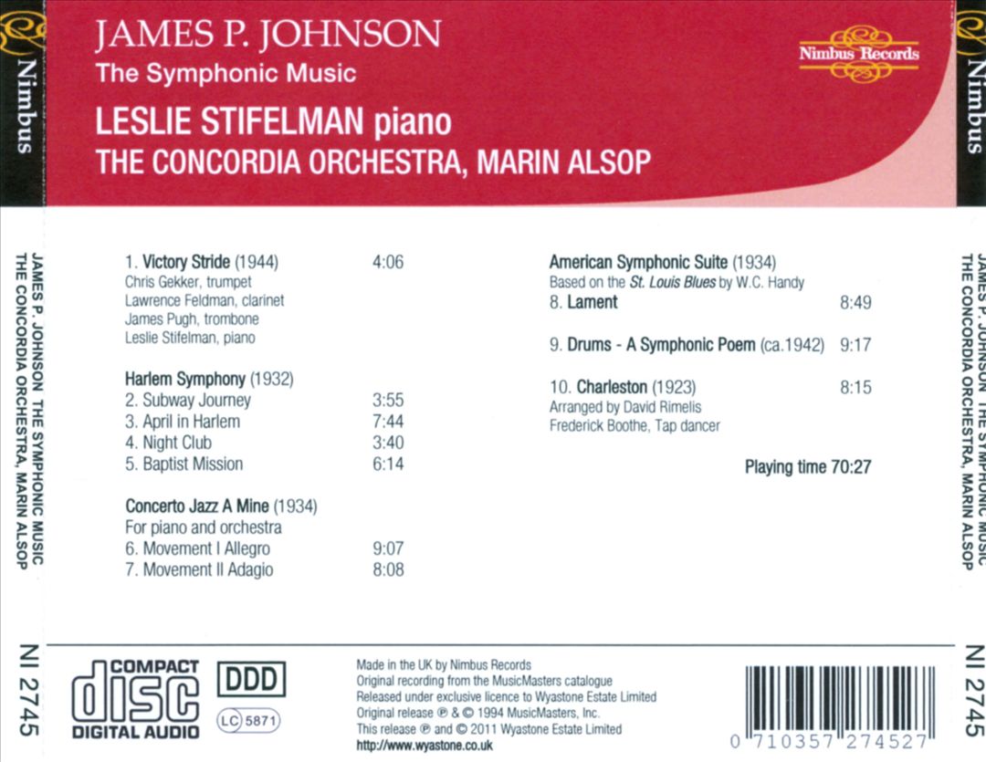 James P. Johnson Harlem Symphony cover art