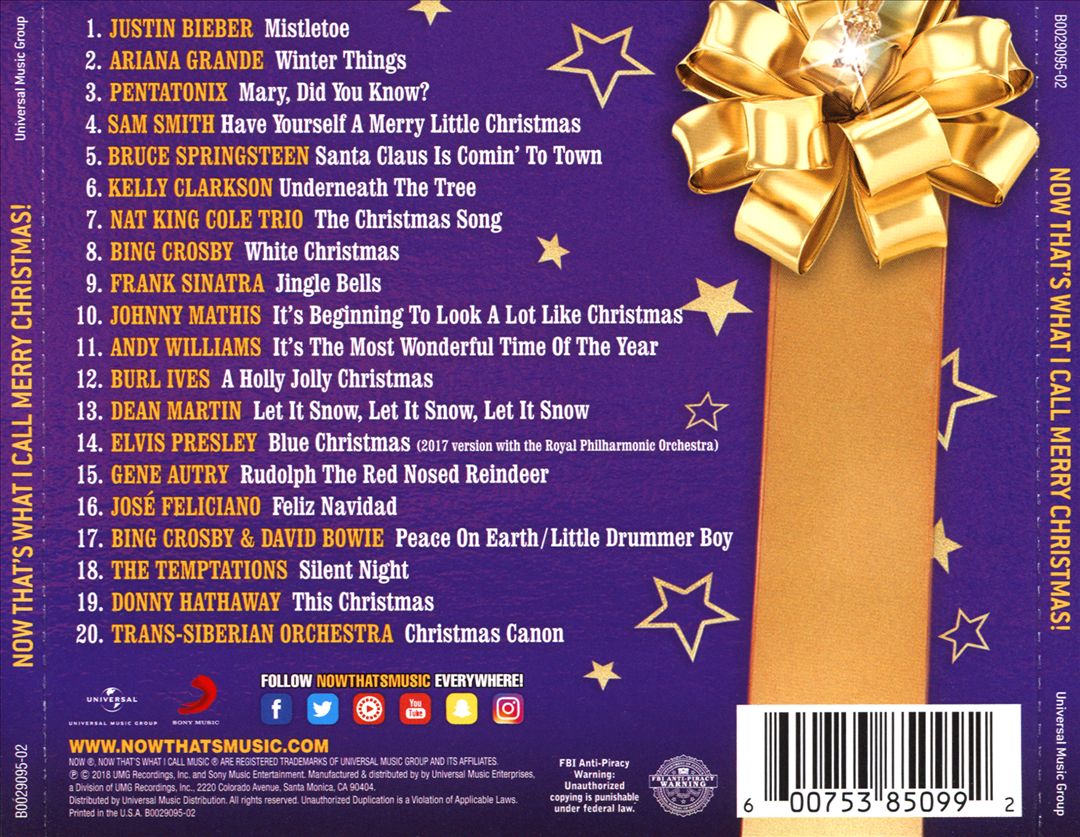 NOW That's What I Call Merry Christmas [2018] cover art