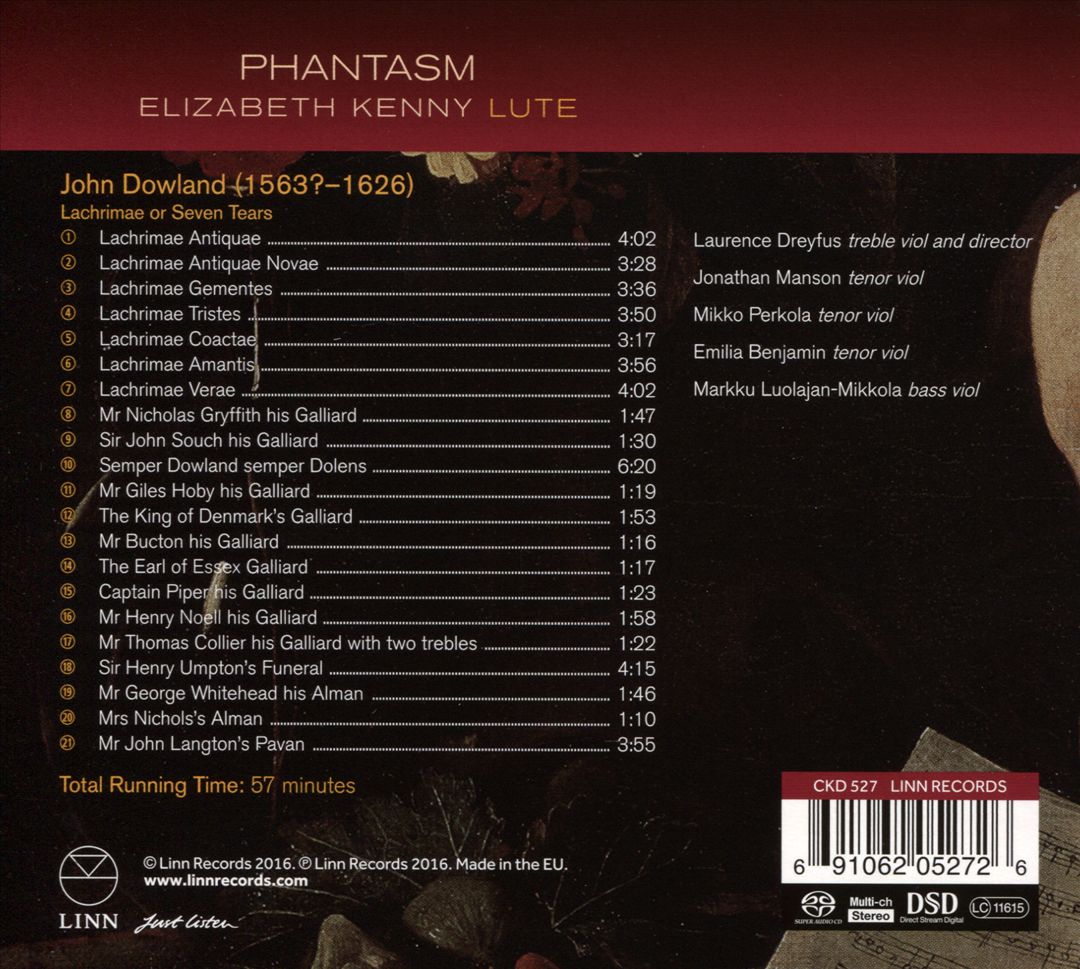 John Dowland: Lachrimae or Seven Tears cover art