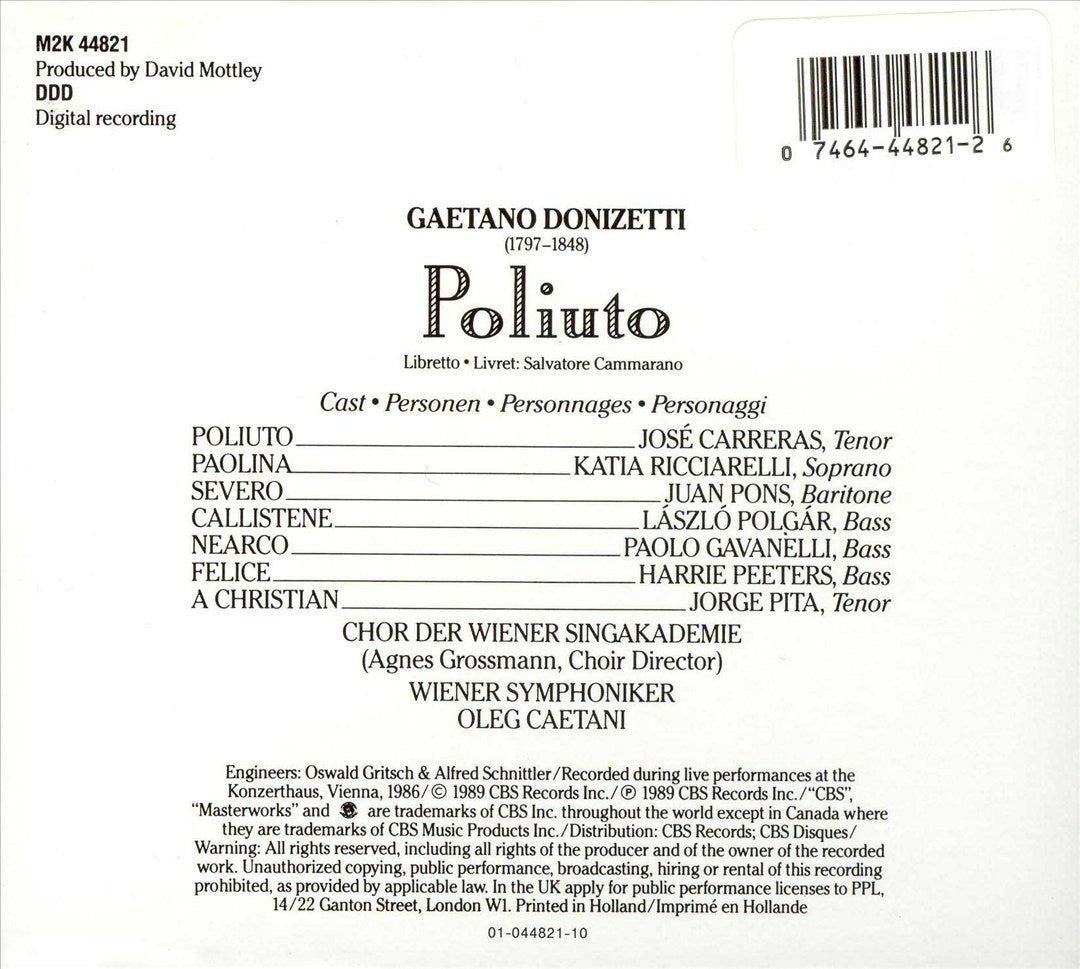 Donizetti: Poliuto cover art