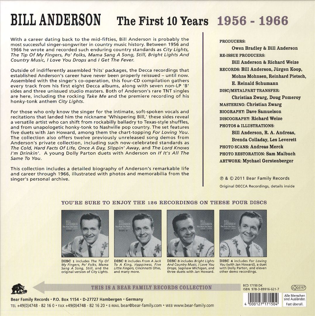 First 10 Years: 1956-1966 cover art