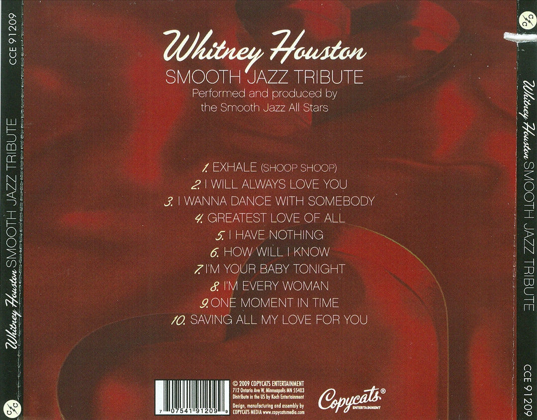 Whitney Houston Smooth Jazz Tribute cover art