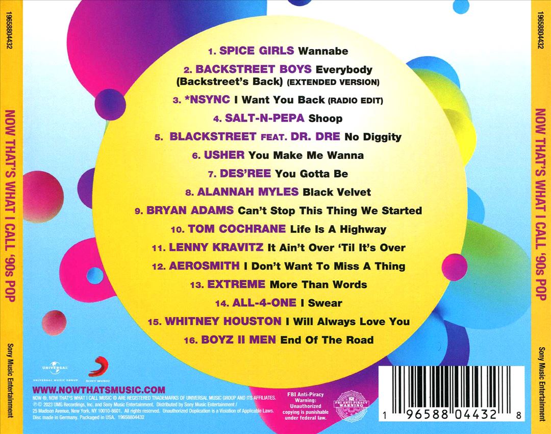 Now That's What I Call Music! '90s Pop cover art