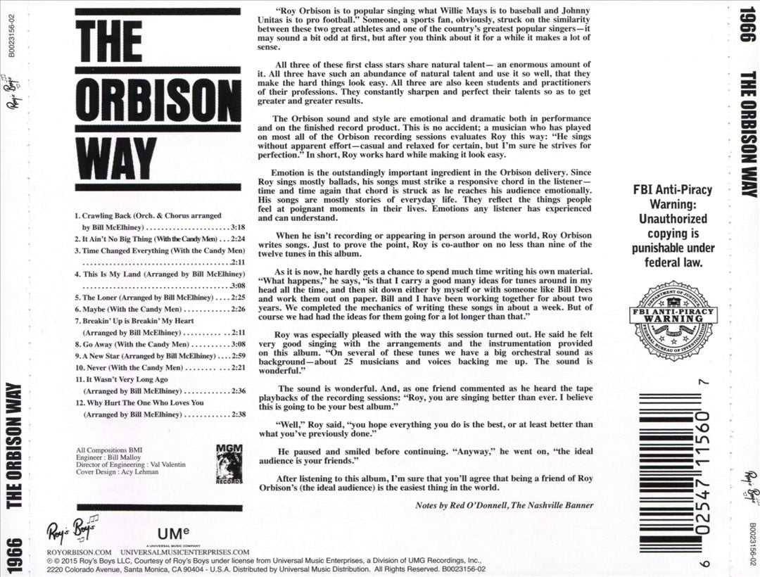 Orbison Way cover art