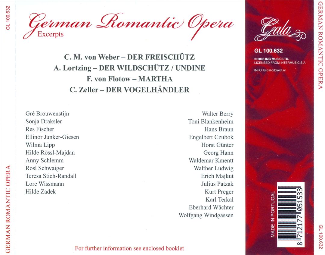 German Romantic Opera - Excerpts cover art