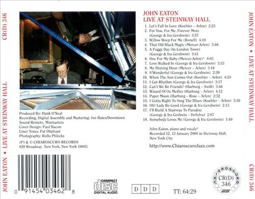Live at Steinway Hall cover art