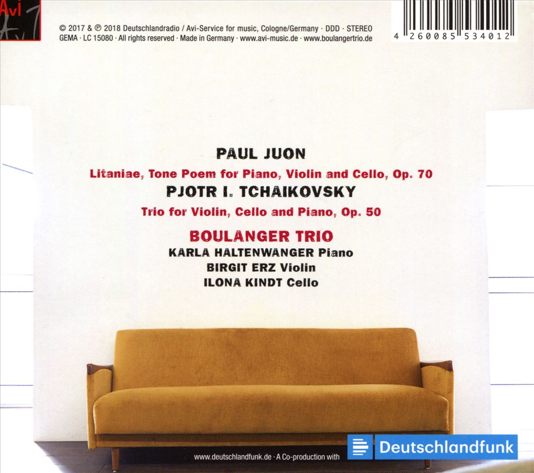 Tchaikovsky, Juon: Piano Trios cover art