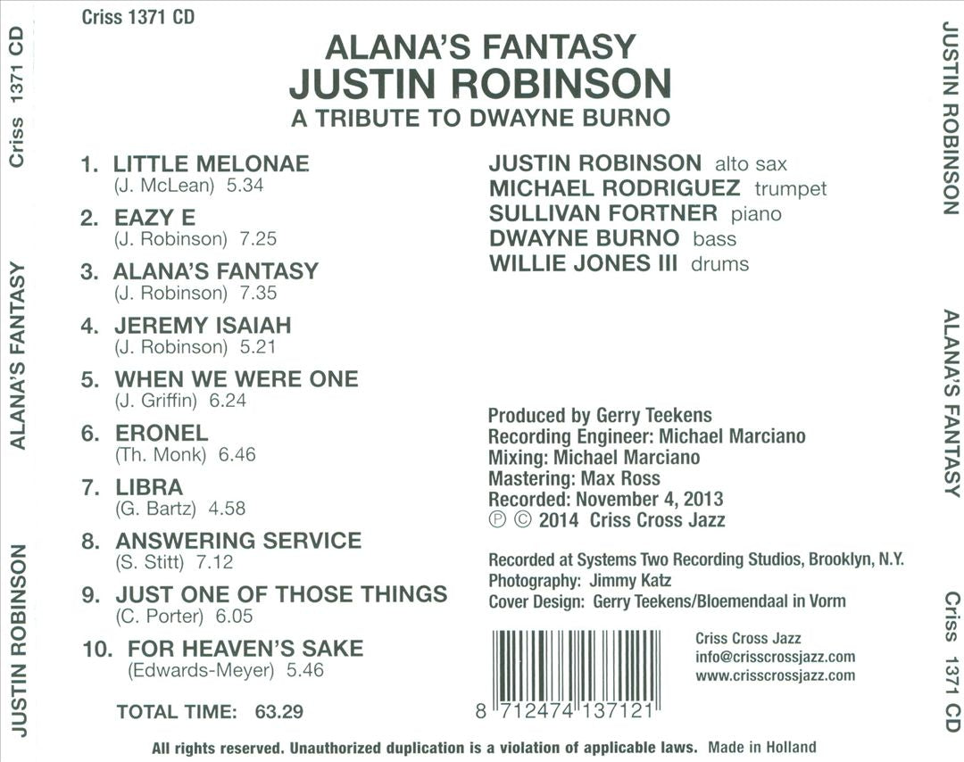Alana's Fantasy: A Tribute To Dwayne Burno cover art