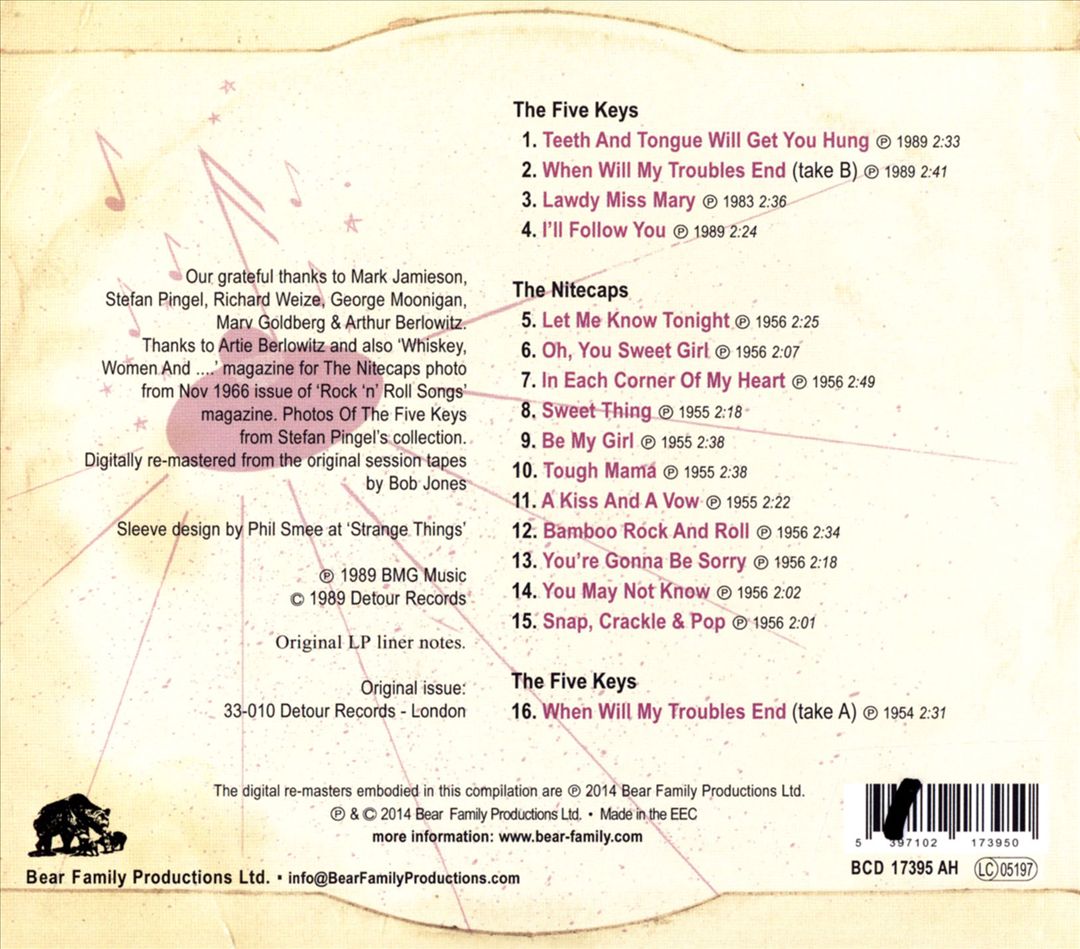 Five Keys & the Nitecaps: The Best of Doo Wop Classics, Vol. 2 cover art