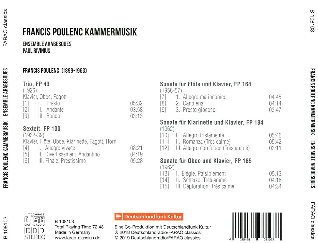 Francis Poulenc: Kammermusik cover art
