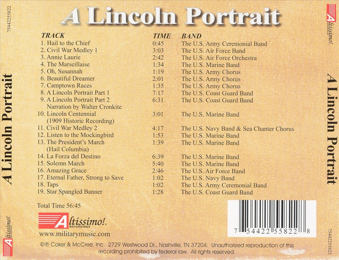 Lincoln Portrait: The Music of Abraham Lincoln cover art