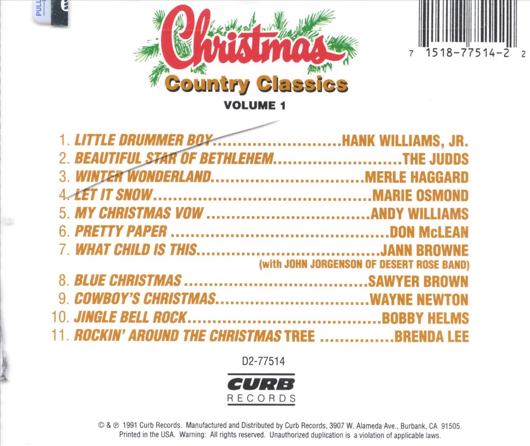 Christmas Country Classics [Curb] cover art
