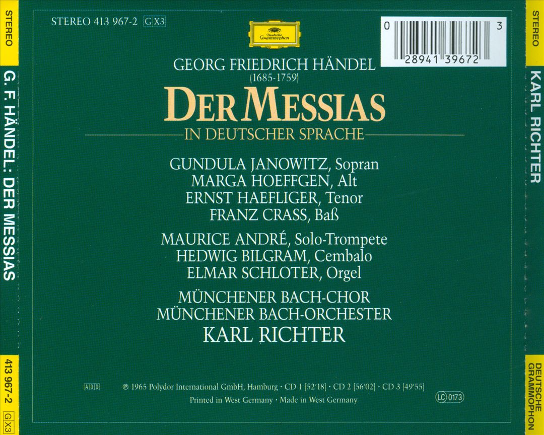 Handel: Messiah cover art