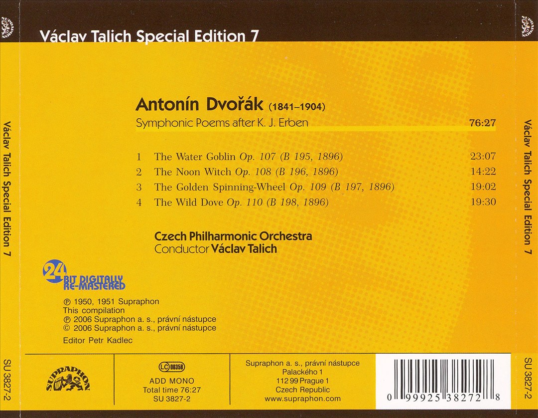 Dvorák: Symphonic poems cover art