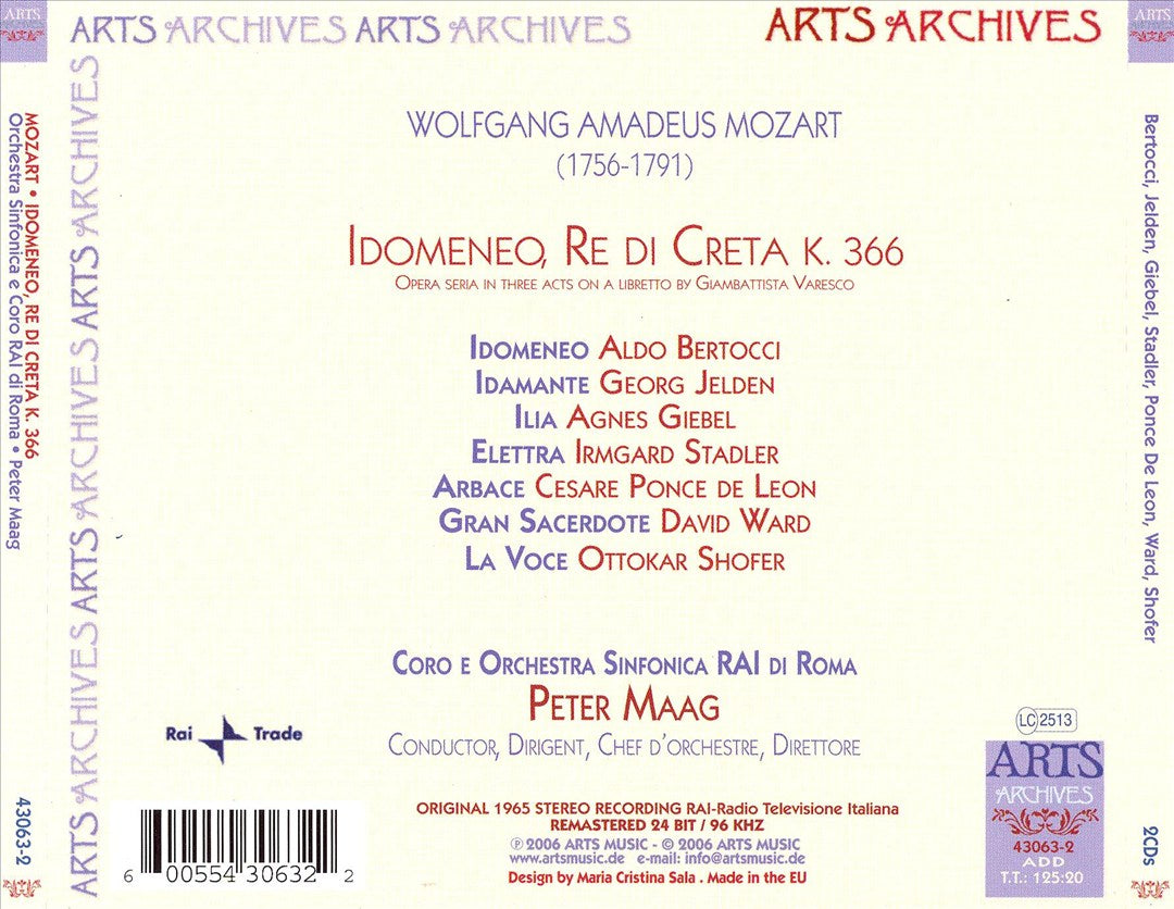 Mozart: Idomeneo cover art