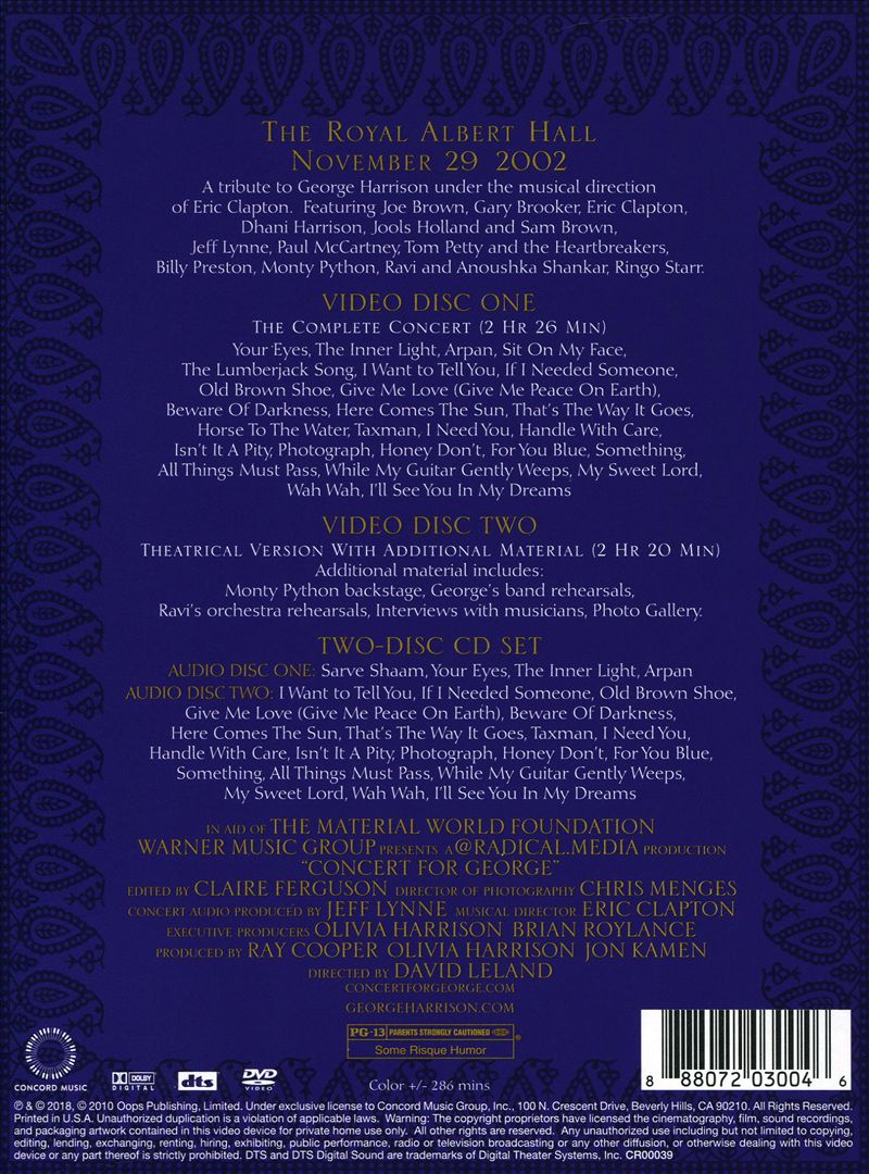 Concert for George cover art